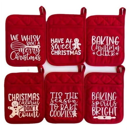 Winyuyby 6Pcs Christmas Pot Rack Baking Kit Christmas Oven Ornament Printed Oven Gloves Kitchen Cooking Baking Gift
Winyuyby 6Pcs Christmas Pot Rack Baking Kit Christmas Oven Ornament Printed Oven Gloves Kitchen Cooking Baking Gift
