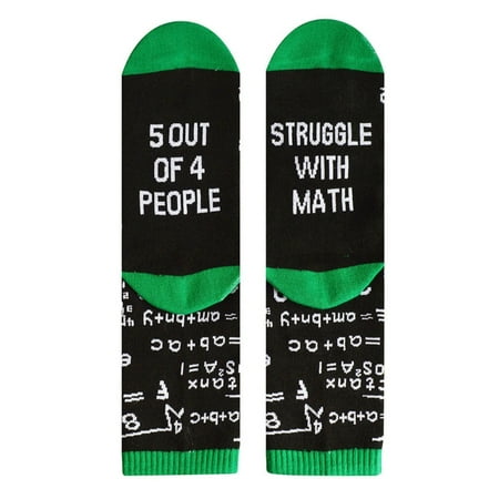 BESTYO Men Women Novelty Funny Saying Cotton Crew Socks Colorful Books Science Math Pattern Letters Print Contrast Color Personality Hosiery Gift
BESTYO Men Women Novelty Funny Saying Cotton Crew Socks Colorful Books Science Math Pattern Letters Print Contrast Color Personality Hosiery Gift