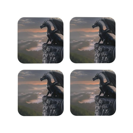 Kdxio Black Dragon Cliff Dawn Funny Coasters 4 Pcs Leather Coasters Housewarming Gifts Protect Furniture from Water Marks Scratch and Damage
Kdxio Black Dragon Cliff Dawn Funny Coasters 4 Pcs Leather Coasters Housewarming Gifts Protect Furniture from Water Marks Scratch and Damage