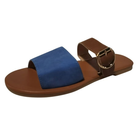 WANYNG slippers for women Women Summer Mixed Colors Buckle Strap Shoes Beach Open Toe Breathable Sandals the shoes Blue 42
WANYNG slippers for women Women Summer Mixed Colors Buckle Strap Shoes Beach Open Toe Breathable Sandals the shoes Blue 42