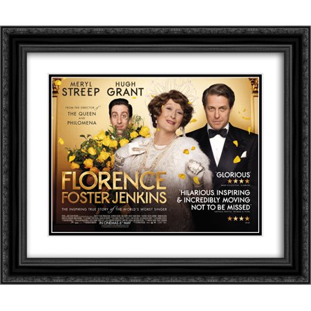 Florence Foster Jenkins 24x20 Double Matted Black Ornate Framed Movie Poster Art Print