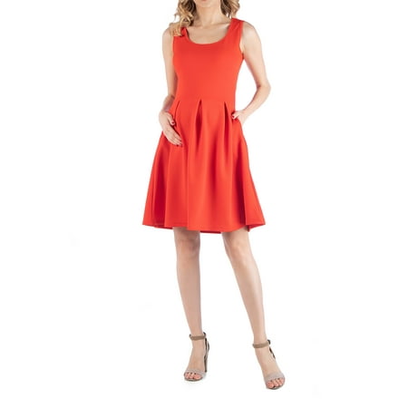 24seven Comfort Apparel Sleeveless Pleated Maternity Dress with Pockets M0116187 Made in USA
24seven Comfort Apparel Sleeveless Pleated Maternity Dress with Pockets M0116187 Made in USA