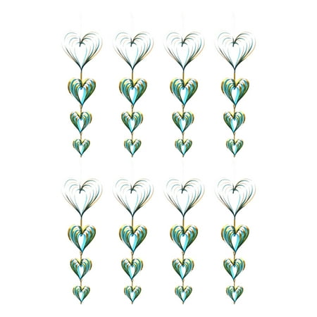 OUNONA 8pcs/2 Set Spiral Heart Shaped Hanging Pendant 3D Ceiling Pendant Valentines Day Streamers Party Decorations Room Layout Props (Gloden+Green)
OUNONA 8pcs/2 Set Spiral Heart Shaped Hanging Pendant 3D Ceiling Pendant Valentines Day Streamers Party Decorations Room Layout Props (Gloden+Green)