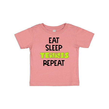 Inktastic Eat Sleep Tennis Repeat Gift Baby Boy or Baby Girl T-Shirt