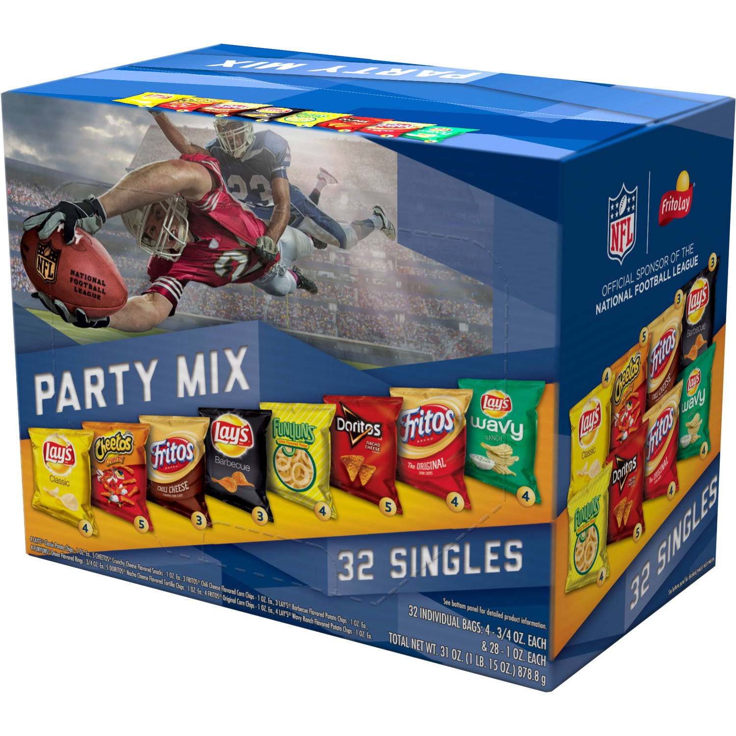 Frito-Lay Party Mix Variety Pack, 32 count, 31 oz - Walmart.com