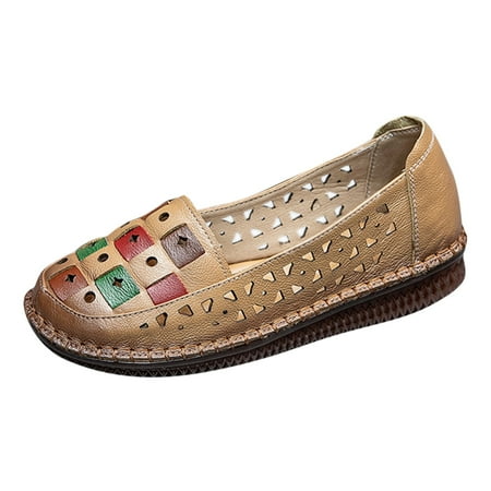 Fsqjgq Womens Casual Slip On Shoes Women s Punch Hole Fashion Soft Leather Soft Bottom Flat Heel Single Shoes Round Toe Four Seasons Lazy Shoes Wide Width Women s Yellow 37
Fsqjgq Womens Casual Slip On Shoes Women s Punch Hole Fashion Soft Leather Soft Bottom Flat Heel Single Shoes Round Toe Four Seasons Lazy Shoes Wide Width Women s Yellow 37