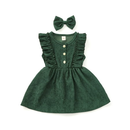 Hirigin Girls Ruffle Dress Sleeveless Corduroy Princess Sundress Bowknot Hairpin Set
Hirigin Girls Ruffle Dress Sleeveless Corduroy Princess Sundress Bowknot Hairpin Set