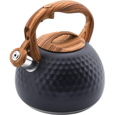 GasSaf Tea Kettle 3.2 Qt Stainless Steel Whistling Tea Kettle for Stove Top Food Grade Teapot with Wood Pattern Handle for Coffee Tea Milk Etc Gas Electric Applicable (Black)
GasSaf Tea Kettle 3.2 Qt Stainless Steel Whistling Tea Kettle for Stove Top Food Grade Teapot with Wood Pattern Handle for Coffee Tea Milk Etc Gas Electric Applicable (Black)