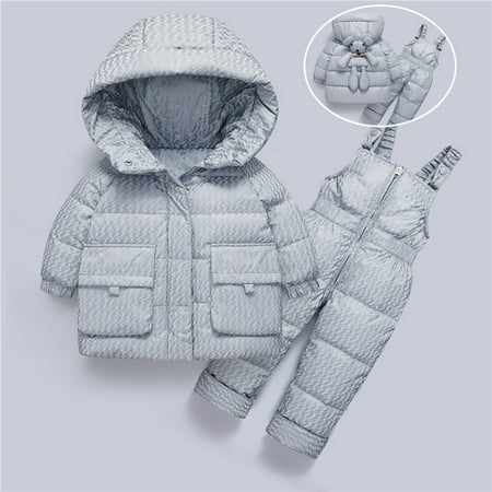 UMfun Winter Baby Boys Girls Polka Dot Printing Thickened Down Jacket Strap Pants Two-piece Suit Gray 2-3 Years
UMfun Winter Baby Boys Girls Polka Dot Printing Thickened Down Jacket Strap Pants Two-piece Suit Gray 2-3 Years