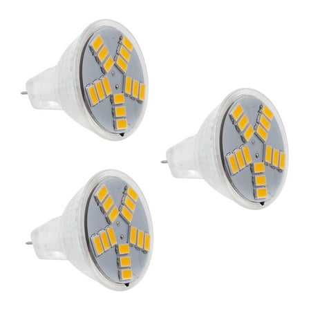3X 7W MR11 GU4 600LM LED Bulb Lamp 15 5630SMD Warm White Light