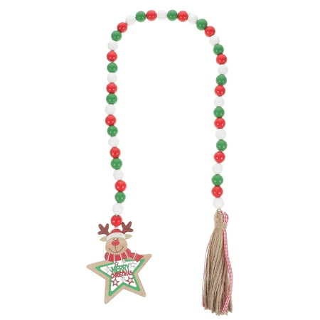 NUOLUX Christmas Wooden Bead String Hanging Tassel Bead String Xmas Party Beads Pendant
NUOLUX Christmas Wooden Bead String Hanging Tassel Bead String Xmas Party Beads Pendant