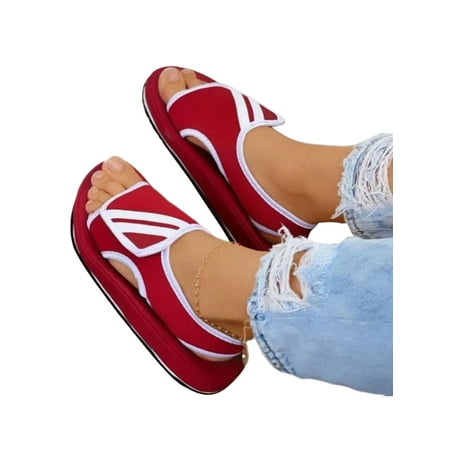 Crocowalk Women Sandal Slip On Sandals Summer Beach Shoe Ladies Flats Outdoor Breathable Comfort Casual Shoes Red 4.5
Crocowalk Women Sandal Slip On Sandals Summer Beach Shoe Ladies Flats Outdoor Breathable Comfort Casual Shoes Red 4.5