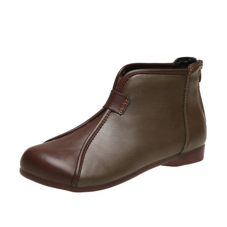 ZIZOCWA Womens Casual Shoes Slip Ons Boots For Women Booties Wide Width Ladies Colorblock Leather Ethnic Round Toe Back Zip Flat Fashion Short Boots Short Lace Up Boots For Women Low Heel
ZIZOCWA Womens Casual Shoes Slip Ons Boots For Women Booties Wide Width Ladies Colorblock Leather Ethnic Round Toe Back Zip Flat Fashion Short Boots Short Lace Up Boots For Women Low Heel
