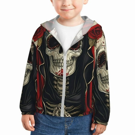 Gaeub Gothic Skull With Roses Print Athletic Sun Protection Hoodie for Kids Long Sleeve Outdoor UV Shirt Running Fishing Top for Boys Girls-2 Years
Gaeub Gothic Skull With Roses Print Athletic Sun Protection Hoodie for Kids Long Sleeve Outdoor UV Shirt Running Fishing Top for Boys Girls-2 Years