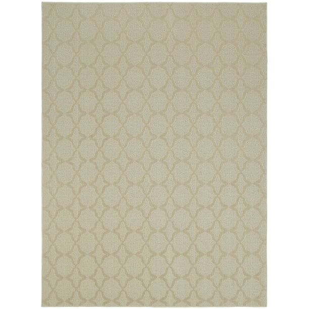Garland Rug Sparta Solid Tan 5'x7' Geometric Indoor Area Rug