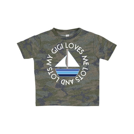 Inktastic My Gigi Loves Me Sailboat Boys Sailing Gift Toddler Boy Girl T-Shirt