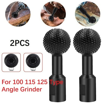 BCLONG 2pcs Spherical Spindles Wood Gouge Ball Gouge Carving Toos for Angle Grinder