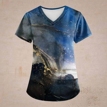 Hanas Women s Top Fashion Summer Plus Size Retro Printed Scrub Working Uniform Tops For Women Cross V-Neck Short Sleeve Fun T-Shirts Workwear Tee With Pockets Navy/XXXXXL
Hanas Women s Top Fashion Summer Plus Size Retro Printed Scrub Working Uniform Tops For Women Cross V-Neck Short Sleeve Fun T-Shirts Workwear Tee With Pockets Navy/XXXXXL
