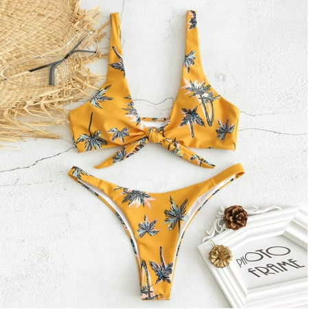 Finelylove Swimsuit Women Two Piece Lightly Lined Sport Bra Style High Waist Yellow M
Finelylove Swimsuit Women Two Piece Lightly Lined Sport Bra Style High Waist Yellow M
