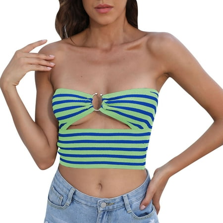 CBGELRT Womens Tops Summer Loose Fitting Tops for Women Loose Fashion Bra Vest Knitted Elastic Vest Stripe Sleeveless Knitted Vest Top S
CBGELRT Womens Tops Summer Loose Fitting Tops for Women Loose Fashion Bra Vest Knitted Elastic Vest Stripe Sleeveless Knitted Vest Top S