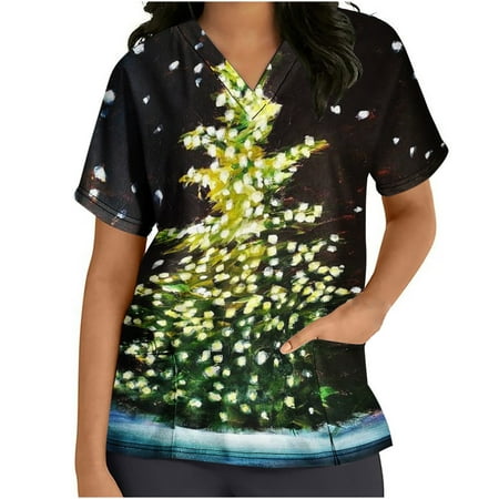 Ozmmyan Womens Tops Scrubs for Women Short Sleeve V-neck Scrubs Tops Working Uniform Printed with Two Pockets Blouse Nursing Uniform Saving Clearance
Ozmmyan Womens Tops Scrubs for Women Short Sleeve V-neck Scrubs Tops Working Uniform Printed with Two Pockets Blouse Nursing Uniform Saving Clearance