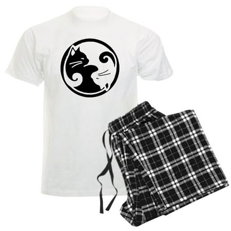 CafePress - Yin Yang Cat - Men s Light Pajamas