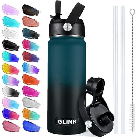 Stainless Steel Water Bottle with Straw 12-64 oz Wide Mouth Double Wall Vacuum Insulated Water Bottle Leakproof Straw Lid and Spout Lid with New Rotating Rubber Handle
Stainless Steel Water Bottle with Straw 12-64 oz Wide Mouth Double Wall Vacuum Insulated Water Bottle Leakproof Straw Lid and Spout Lid with New Rotating Rubber Handle