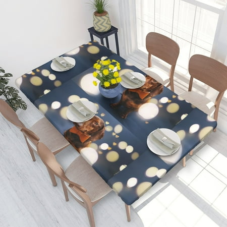 Home Deluxe Tablecloth Dachshund Waterproof Elastic Rim Edged Table Cover- For Christmas Parties And Picnics 4ft
Home Deluxe Tablecloth Dachshund Waterproof Elastic Rim Edged Table Cover- For Christmas Parties And Picnics 4ft