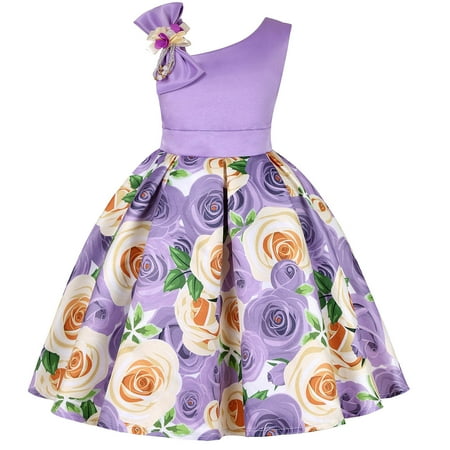 KONBECA Baby Girls One Shoulder Dress Toddler Girls Princess Dress Little Girls Party Wedding Formal Dress Rose Print Kids Pageant Flower Girl Sleeveless Dress Purple (2-3 Years)
KONBECA Baby Girls One Shoulder Dress Toddler Girls Princess Dress Little Girls Party Wedding Formal Dress Rose Print Kids Pageant Flower Girl Sleeveless Dress Purple (2-3 Years)