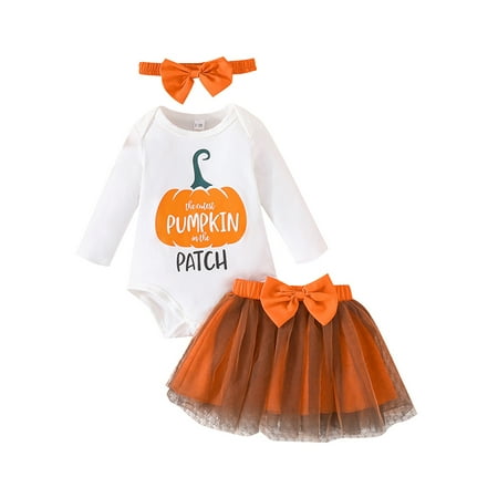Baby Girls Halloween Outfits Long Sleeve Print Romper+Tulle Tutu Skir+Headband 3pc Clothes Set
Baby Girls Halloween Outfits Long Sleeve Print Romper+Tulle Tutu Skir+Headband 3pc Clothes Set
