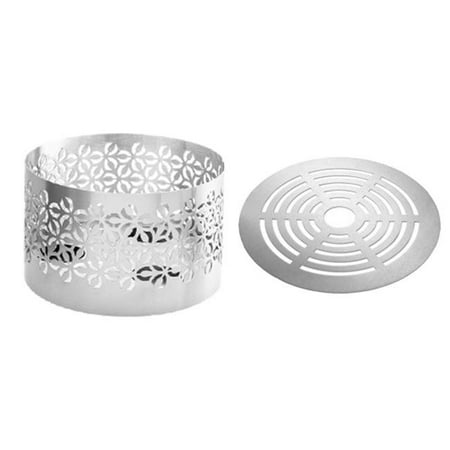 Rosseto SM272 Iris Round Stainless Steel Warmer with Grill - 2 Piece