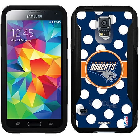Charlotte Bobcats Polka Dots Design on OtterBox Commuter Series Case for Samsung Galaxy S5