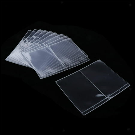 10X 2-Poet Plastic Clear Currency Banote llection Alm Stora Pas