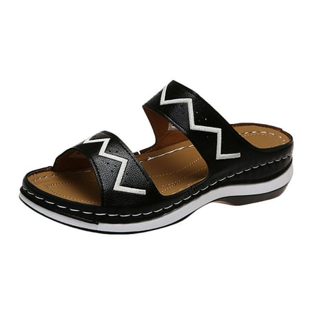House Slippers for Women Women Splicing Slope Heel Open Toe Slippers Shoes Comfy Sandals Casual Comfortable Beach Sandals
House Slippers for Women Women Splicing Slope Heel Open Toe Slippers Shoes Comfy Sandals Casual Comfortable Beach Sandals