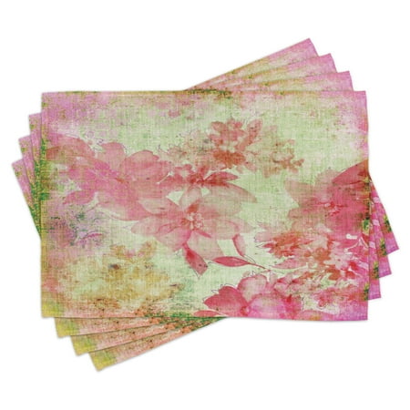 Flower Placemats Set of 4 Floral Design with a Grunge Style Dated Background Retro Kitsch Artisan Print Washable Fabric Place Mats for Dining Room Kitchen Table Decor Pink and Green by Ambesonne
Flower Placemats Set of 4 Floral Design with a Grunge Style Dated Background Retro Kitsch Artisan Print Washable Fabric Place Mats for Dining Room Kitchen Table Decor Pink and Green by Ambesonne