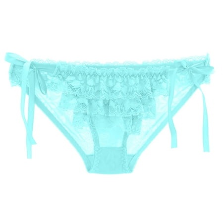 Odeerbi Clearance Womens Underwear See Through Thongs Erogenous Lace Lingerie Panties Underpants Light Blue
Odeerbi Clearance Womens Underwear See Through Thongs Erogenous Lace Lingerie Panties Underpants Light Blue