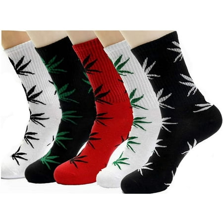 5 Pairs Unisex Marijuana Weed Leaf Cotton Athletic Sports Marijuana High Crew Socks
5 Pairs Unisex Marijuana Weed Leaf Cotton Athletic Sports Marijuana High Crew Socks