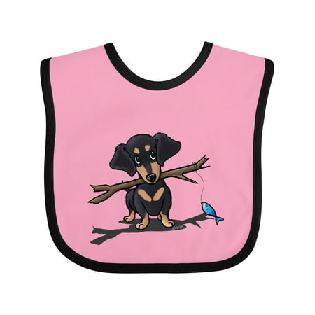 Inktastic Dachshund Fisher Gift Baby Boy or Baby Girl Bib