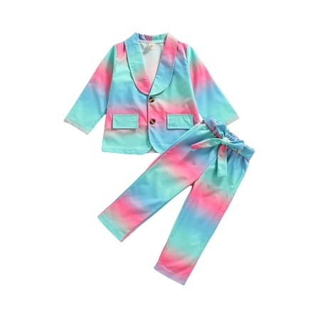 IZhansean Toddler Baby Girl Tie Dye Suit Long Sleeve Coat Jacket and Long Pants with Belt 2Pcs Outfits Blue Pink 4-5 Years
IZhansean Toddler Baby Girl Tie Dye Suit Long Sleeve Coat Jacket and Long Pants with Belt 2Pcs Outfits Blue Pink 4-5 Years