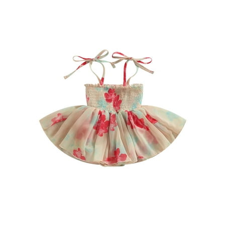 Baby Girls Romper Dress Bandage Strap Summer Casual Floral Print Ruched Sleeveless Jumpsuit for Toddler Newborn
Baby Girls Romper Dress Bandage Strap Summer Casual Floral Print Ruched Sleeveless Jumpsuit for Toddler Newborn