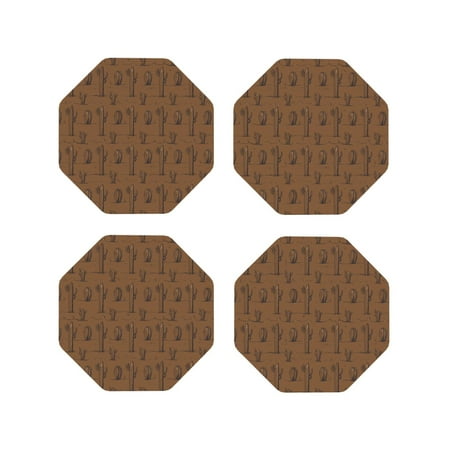 Fuzoiu Western Cactus Print Leather Coasters Set Drink Coasters Set of 4 for Tabletop Protection Durable PVC Coasters Home Décor and Housewarming Gift-Octagon
Fuzoiu Western Cactus Print Leather Coasters Set Drink Coasters Set of 4 for Tabletop Protection Durable PVC Coasters Home Décor and Housewarming Gift-Octagon