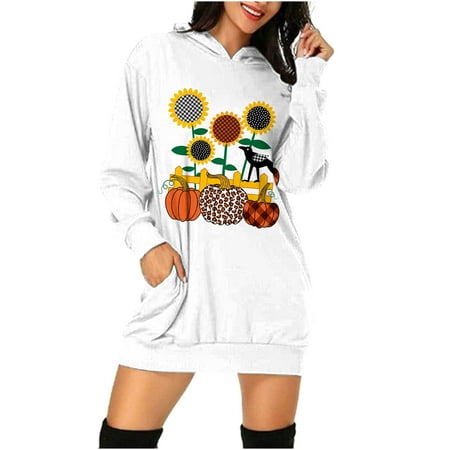Women Pumpkin Printed Plus Size Hoodies Dress Casual Long Sleeve Hooded Tunic Dress Halloween Oversized Plus Size Loose Fit Pockets Sweatshirt Knee Length Dresses
Women Pumpkin Printed Plus Size Hoodies Dress Casual Long Sleeve Hooded Tunic Dress Halloween Oversized Plus Size Loose Fit Pockets Sweatshirt Knee Length Dresses