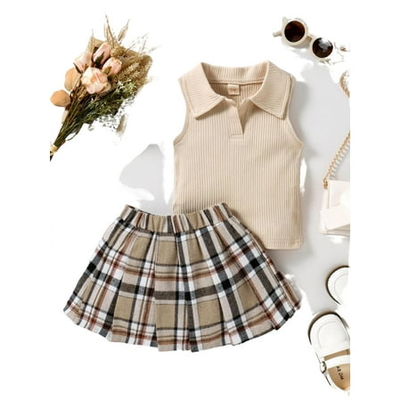 Casual Plaid Collar Sleeveless Multicolor Toddler Girls Two-piece Outfits (Girl s)
Casual Plaid Collar Sleeveless Multicolor Toddler Girls Two-piece Outfits (Girl s)
