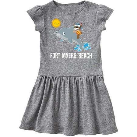 Inktastic Fort Myers Beach Florida Dolphin Gift Toddler Girl Dress