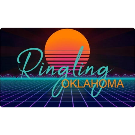 Wellston Oklahoma 4 X 2.25-Inch Fridge Magnet Retro Neon Design