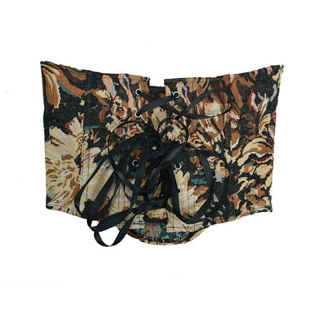 Odeerbi Reduced Corset Top for Women Shapewear Bodyshaper Tummy Control Waist Trainer Casual Erogenous Eyelet Lace-up Floral Print Fishbone Court Vintage Straps Black
Odeerbi Reduced Corset Top for Women Shapewear Bodyshaper Tummy Control Waist Trainer Casual Erogenous Eyelet Lace-up Floral Print Fishbone Court Vintage Straps Black