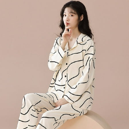 DanceeMangoo New Cotton Pajama Sets Womens Sleepwear Tops Long Pyjamas Set Spring Autumn Homewear Women Casual Sleepwear Nightwear
DanceeMangoo New Cotton Pajama Sets Womens Sleepwear Tops Long Pyjamas Set Spring Autumn Homewear Women Casual Sleepwear Nightwear