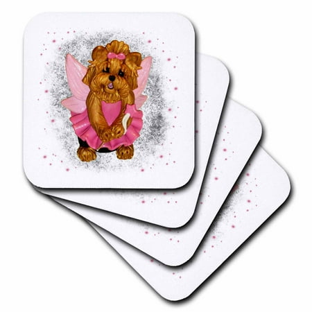 3dRose Cute Pink Fairy Pixie Yorkie Yorkshire Terrier Dog Art Soft Coasters set of 8
3dRose Cute Pink Fairy Pixie Yorkie Yorkshire Terrier Dog Art Soft Coasters set of 8