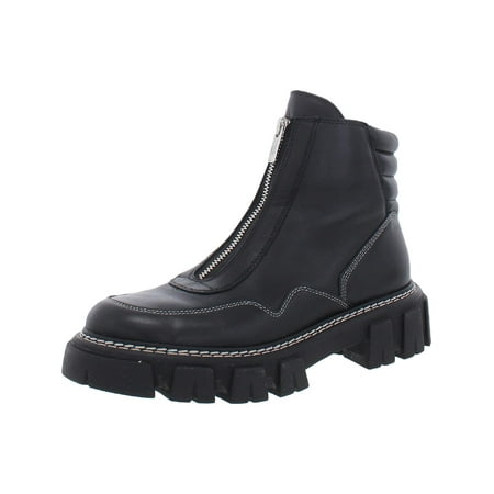 Marc Fisher LTD Womens Deric Leather Zip-Up Ankle Boots