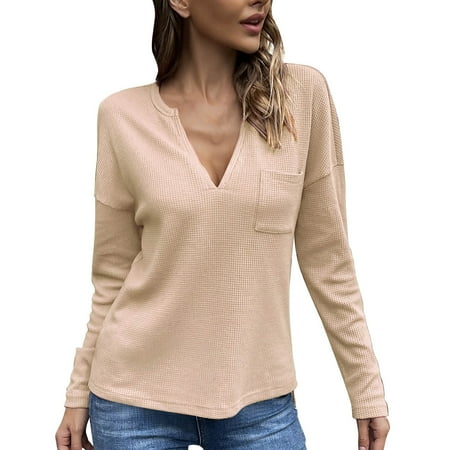 Fsqjgq Long Sleeve Fitted Shirt Women Womens Solid Color Long Sleeve V Neck Shirt Top Knit Loose Casual T Shirt Long Sleeve Scrub Shirt Polyester Spandex Beige L
Fsqjgq Long Sleeve Fitted Shirt Women Womens Solid Color Long Sleeve V Neck Shirt Top Knit Loose Casual T Shirt Long Sleeve Scrub Shirt Polyester Spandex Beige L